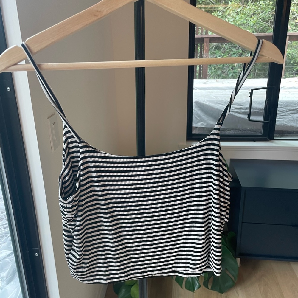 Black and White Striped Tank Top